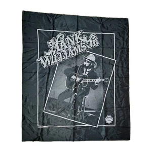 Hank Williams Jr Bocephus Konzert Flagge Banner Wandteppich schwarz Vintage 80er - Bild 1 von 8