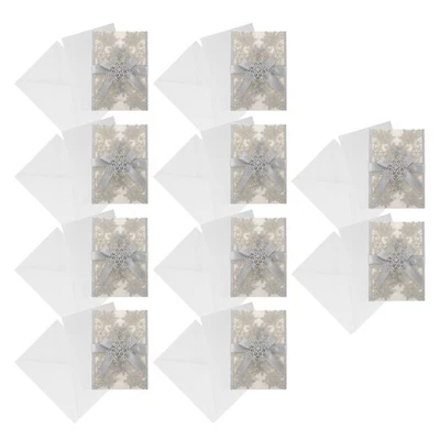  10 set di biglietti di auguri per le vacanze: buste di invito natalizie con - Immagine 1 di 4