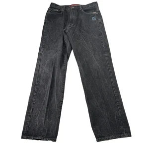 Vintage Mekka DNM Jeans Herren 32x32 schwarz Sigmund Taper Fit bestickt Löwe 90er - Bild 1 von 20