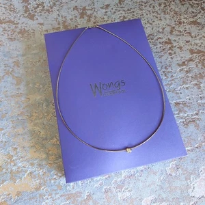 VINTAGE WONGS 9ct GOLD DIAMOND DELICATE WIRE CHAIN NECKLACE CHOKER 14.5 ins - Picture 1 of 23