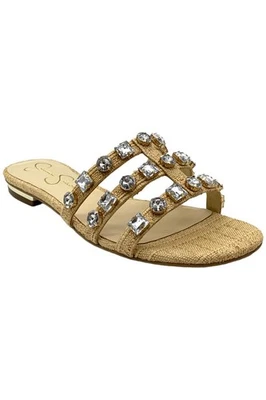 Jessica Simpson Women's Detta Rhinestone Slip On Slide Sandcastle - Image 1 of 3