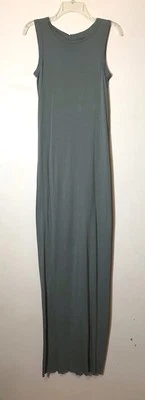 Rick Owens стали синий макси хлопок резинке ассиметричный назад разрез Джерси платье - Изображение 1 из 4