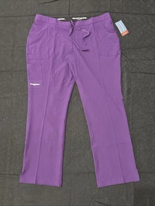 Skechers Barco Womens Size 2XL Scrub Cargo Drawstring Uniform Pants Eggplant NEW - Picture 1 of 8