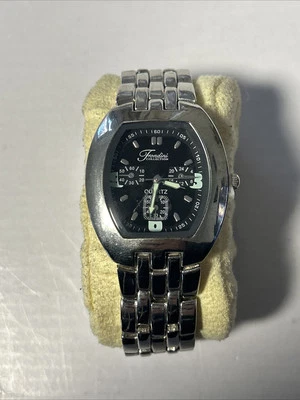 Reloj Pulsera De Colección Fondini Para Hombre Unisex Semi Ovalado Cara Púrpura Tono Plateado AP1 Foto 1 de 4