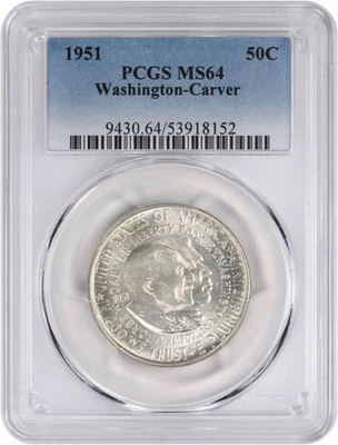 W. Carver Commemorative Half Dollar 1951 MS64 PCGS - Image 1 of 2