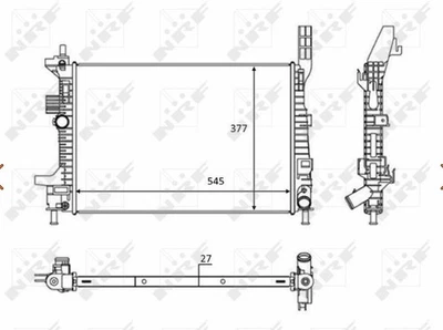 58284 WATER RADIATOR / T1-6-A7-1 / NUEVO / 2508286 FOR FORD FOCUS LIM. 1.6 TDCI - Image 1 of 2