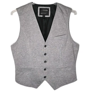 21 Men An American Brand Los Angeles Sz XL Vest Gray V-neck Button Down Pockets - Picture 1 of 12