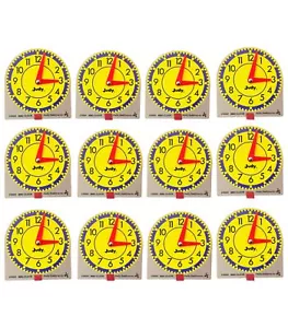 Carson Dellosa 12 Mini Judy Clocks Set 4" x 4" Learning Clock for Kids Ages 4... - Picture 1 of 6