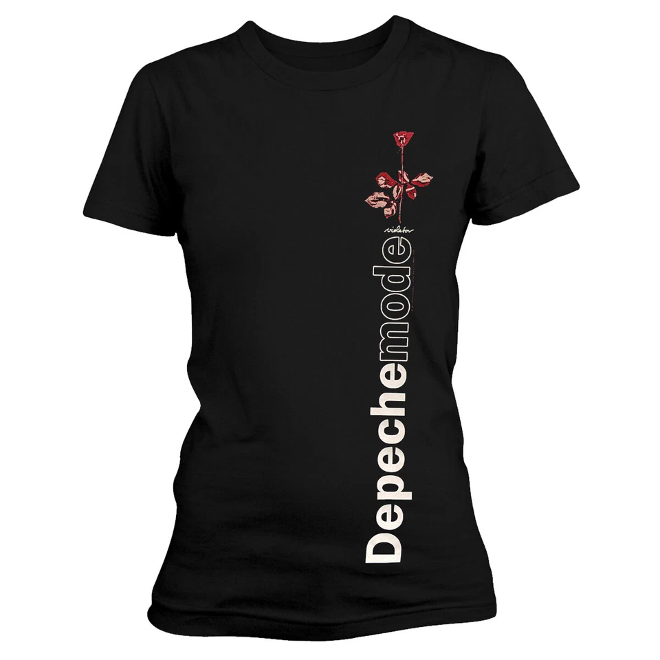 Camiseta ajustada Depeche Mode Violator Side Rose negra para mujer NUEVA OFICIAL Foto 1 de 1