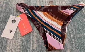 Maaji Bayadere Stripes Flirt Reversible Bikini Swim Bottom Size Small - Picture 1 of 5