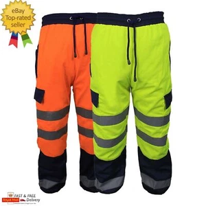 HI VIZ VIS UNTERTEILE ARBEITSBEKLEIDUNG HOSE SICHERHEIT KAMPF REFLEKTIERENDE HOSE - Bild 1 von 9