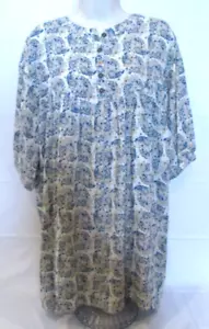 Umgee Women's Small Oversized Paisley Peasant Blouse - Picture 1 of 7
