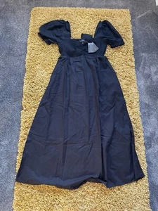 NWT Womens Dorothy Perkins Dress, Size 10, Black, Linen Blend, Summer, (36) - Picture 1 of 4