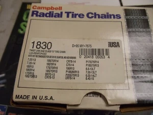 Tire Snow Chains USA made 1830 Campbell 13-14-15 V- Bars - Picture 1 of 5