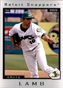 2013 Beloit Snappers Grandstand #12 Chris Lamb Berkeley California Baseball Card
