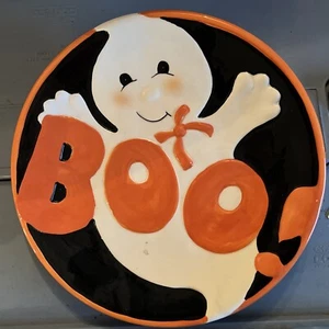 New Boo Ghost 10.5” Halloween Plate - Picture 1 of 2