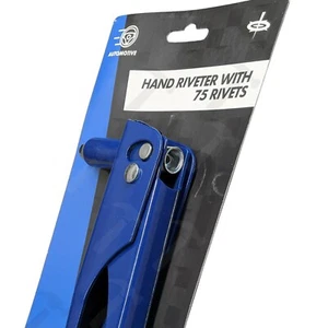Pop Rivet Gun + 75 Rivets in 4 sizes. Hand Riveting Riveter Gun with nozzles - Picture 1 of 8