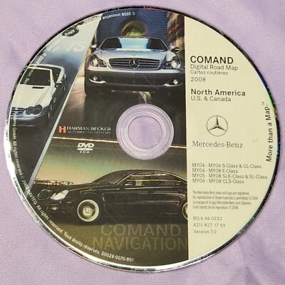 2005 2006 2007 2008 Mercedes SLK280 SLK350 SLK55 Navigation DVD Map 7.0 Update - Image 1 of 4