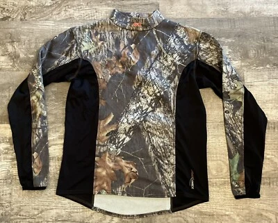 Camisa de expedición Mossy Oak Brush APX para hombre S camuflaje aroma dejar de cazar ropa Foto 1 de 4