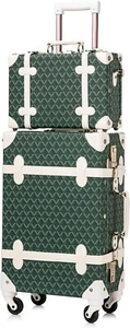 Vintage Luggage Set Carry On Train Case for Women Trunk Suitcase with Cosmetic - Picture 1 of 8