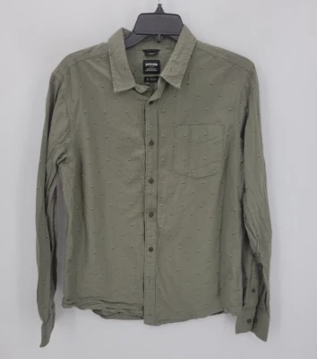 Prana Shirt Mens Small Green Aztec Tribal Long Sleeve Button Up Pocket Outdoor - Image 1 of 4