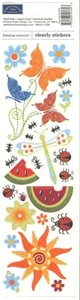 Karen Foster Design Clearly SUMMER Stickers Butterfly Ants Ladybug Sun Flowers - Picture 1 of 1