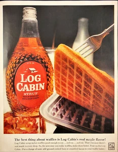 1961 General Foods Log Cabin Syrup Sugar Maple Waffles Vintage Print Ad - Picture 1 of 1
