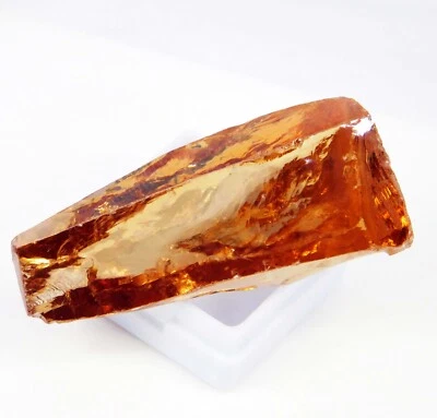 228.70 克拉大号天然柬埔寨橙色锆石未切割粗糙散装宝石 — 第 1/4 张图片