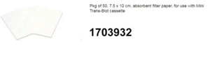 FABRICANTE DE EQUIPOS ORIGINALES Biorad Grana Blot Filtro Papel, Precorte, 7,5 x 10 cm #1703932 - Imagen 1 de 2