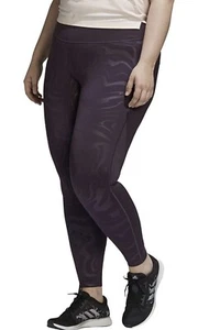 Adidas Women's Believe This Glam On Long Tights Plus Size 1X - Picture 1 of 5