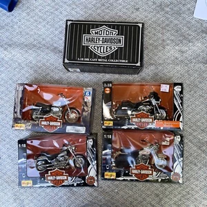 Maisto Harley Davidson Die-Cast Motorräder ~ Maßstab 1:18 5 Stück - Bild 1 von 5