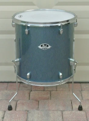 PEARL EXPORT EXX 16 英寸 FLOOR TOM AQUA 蓝色闪光适用于您的 DRUM 套装! 批量 K410 — 第 1/4 张图片