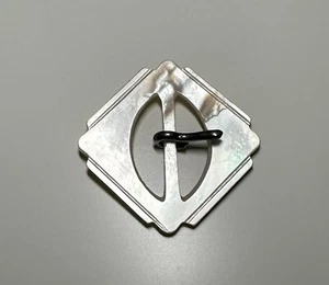 Vintage art deco mother of pearl belt buckle - Picture 1 of 6