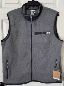 $89 NWT Mens The North Face Gordon Lyons Full Zip Vest Jacket TNF Medium Gray - Picture 1 of 4