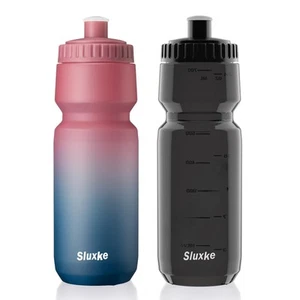 32oz Bike Water Bottle Squeeze 2Pack, 1000ml Sports Bicycle Water Bottle BPA ... - Picture 1 of 7