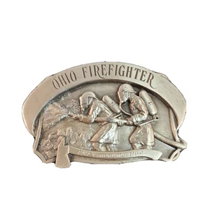 Vintage Ohio Firefighter Gürtelschnalle 1987 Commemorative - Bild 1 von 7