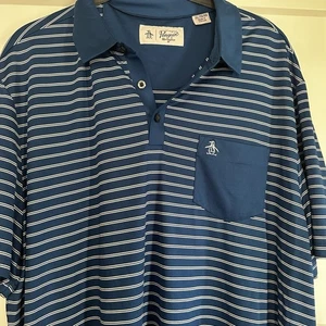 Nuevo con etiquetas Polo Penguin Manga Corta 2 Colores Rayas Rendimiento XL - Imagen 1 de 5