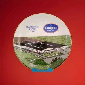 Cooper Tires Clarksdale Plant 1956 placa conmemorativa porcelana 7,5" - Imagen 1 de 7