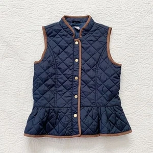 Janie and Jack Girl's Quilted Vest, Navy (7-8) - Picture 1 of 3
