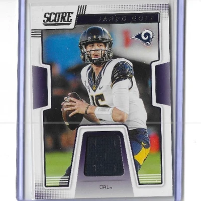 Jared Goff 2019 Score Collegiate Jerseys Mem #CJ-14 (BH) - Image 1 of 2