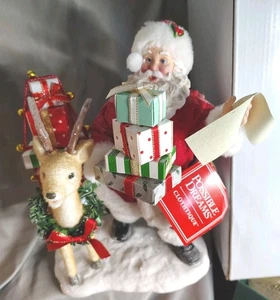 Department 56 Possible Dreams Clothtique 6003849, Deerest Santa, Retired  - Picture 1 of 8