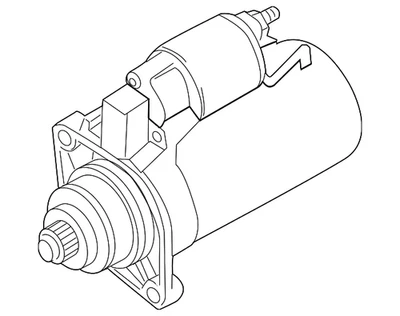 Genuine Volkswagen Starter 02E-911-023-SX - Imagem 1 de 2