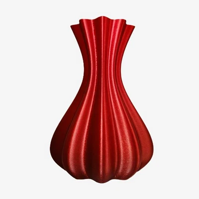 Jarrón acanalado impreso en 3D - La elegancia moderna se encuentra con la textura escultórica Foto 1 de 4