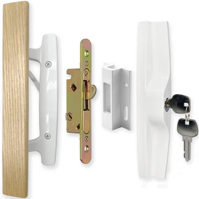 Patio Sliding Patio Door Handle Set with Mortise Lock, Key Cylinder and Keeper,  - Image 1 of 4