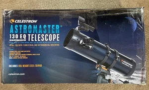 Celestron AstroMaster 130EQ 130mm f/5 Newtonian Telescope w Tripod Mount New - Picture 1 of 8