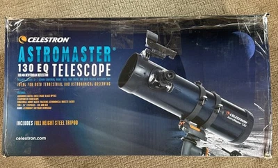 Celestron AstroMaster 130EQ 130mm f/5 Newtonian Telescope w Tripod Mount New - Image 1 of 4