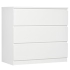 HOMCOM Chest of Drawers, 3 Drawer Storage Cabinet Unit for Bedroom, White