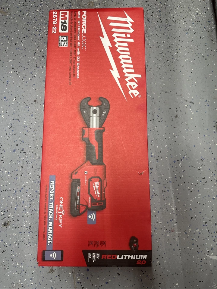 Milwaukee 2678-22 M18 Force Logic 6T Utility Crimping Set with D3 Grooves - Red - Image 1 of 1