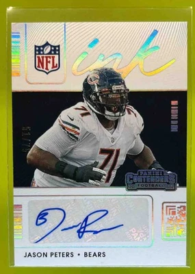 Tinta NFL 2021 Panini Contenders Jason Peters/75 Chicago Bears #INK-JPE automática Foto 1 de 4