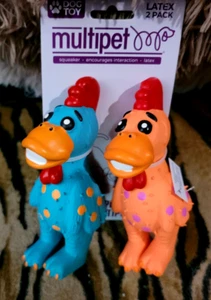 Multipet Latex Dog Toy 2 pack xsmall various colors.. new! ea. - Picture 1 of 3